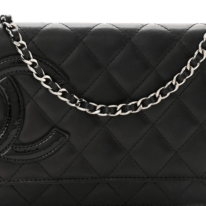 Chanel Calfskin Quilted Cambon Wallet On Chain WOC Black 9 of 13