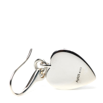 Gucci Sterling Silver Trademark Heart Drop Earrings 4 of 5