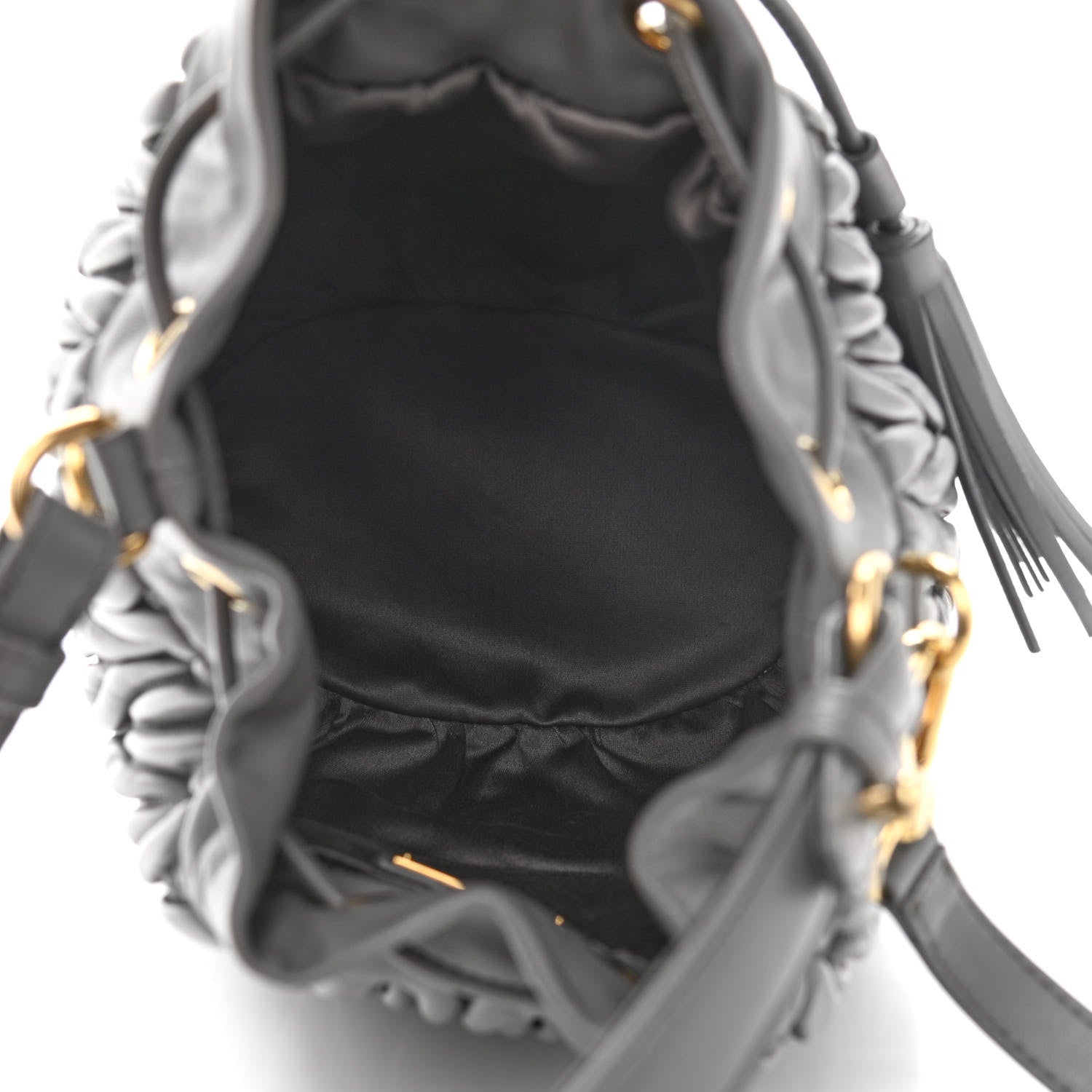 Miu Miu Nappa Matelasse Small Bucket Bag Marmo 5 of 9