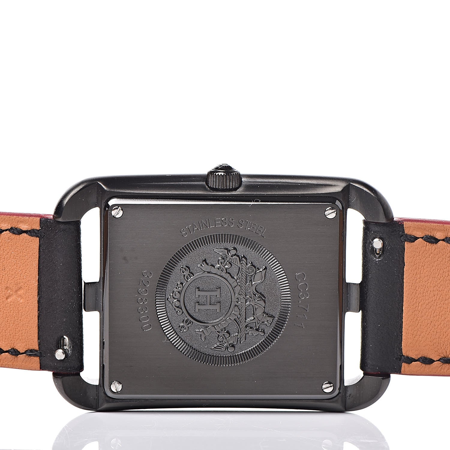 Hermes PVD Stainless Steel Barenia 29mm Cape Cod Double Tour Quartz Watch Noir 5 of 10