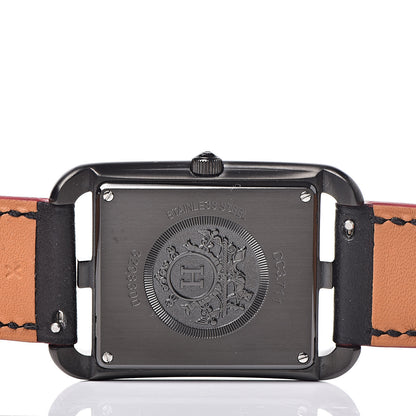 Hermes PVD Stainless Steel Barenia 29mm Cape Cod Double Tour Quartz Watch Noir 5 of 10