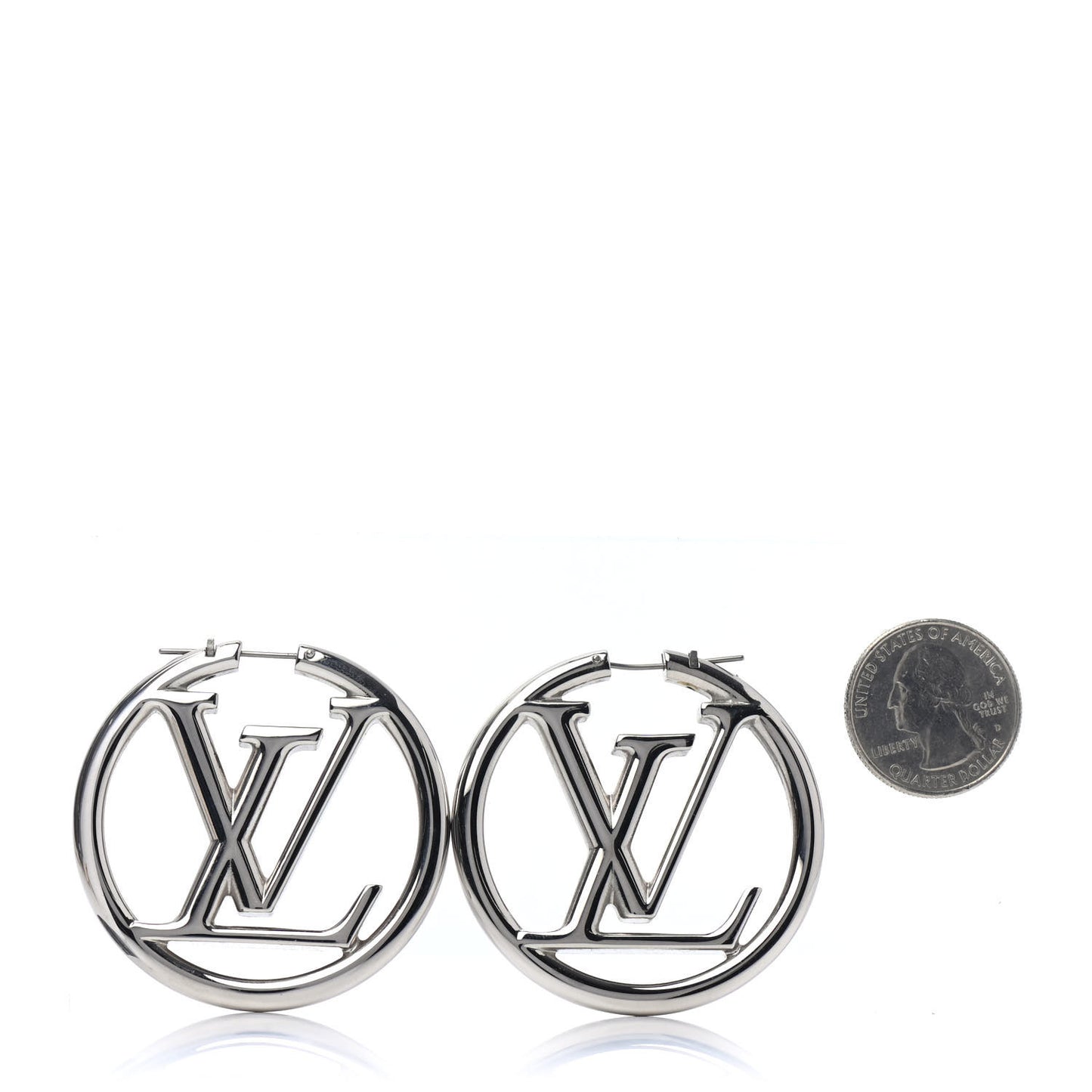 Palladium Louise Hoop Earrings Silver
