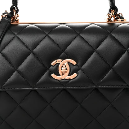 Chanel Lambskin Quilted Small Trendy CC Dual Handle Flap Bag Black 8 of 11