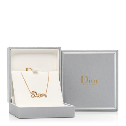 Christian Dior 18K Yellow Gold Diamond Dioramour Pendant Necklace 6 of 6