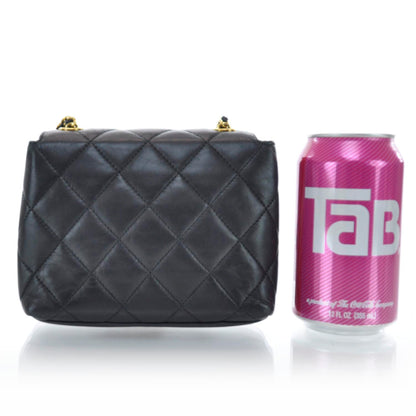 Chanel Lambskin Camellia Mini Flap Black 2 of 7