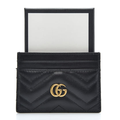 Gucci Calfskin Matelasse GG Marmont Card Holder Black 7 of 7