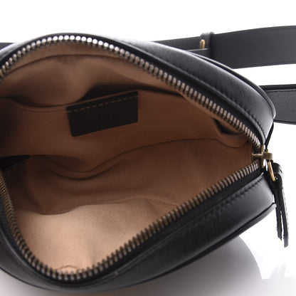Gucci Calfskin Matelasse GG Marmont Belt Bag 85 34 Black 4 of 11