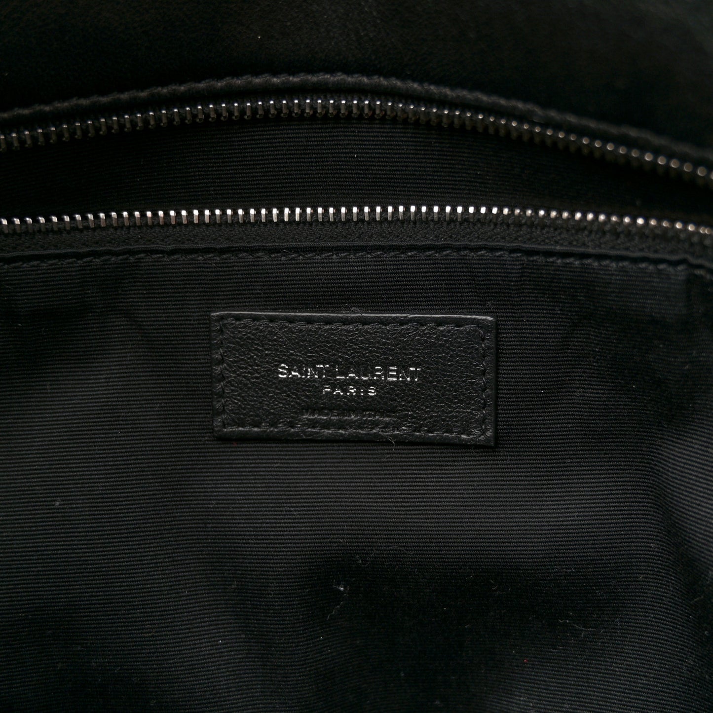 Lambskin Quilted Medium Loulou Puffer Monogram Chain Satchel Black