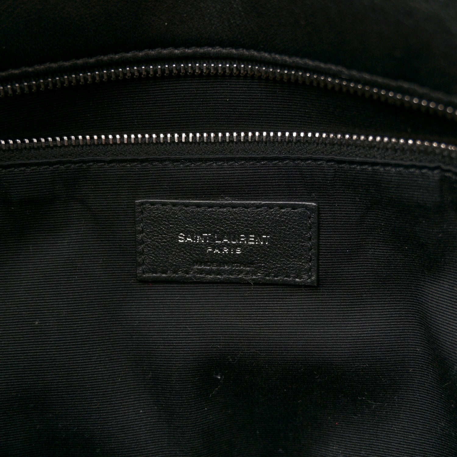 Saint Laurent Lambskin Quilted Medium Loulou Puffer Monogram Chain Satchel Black 6 of 10