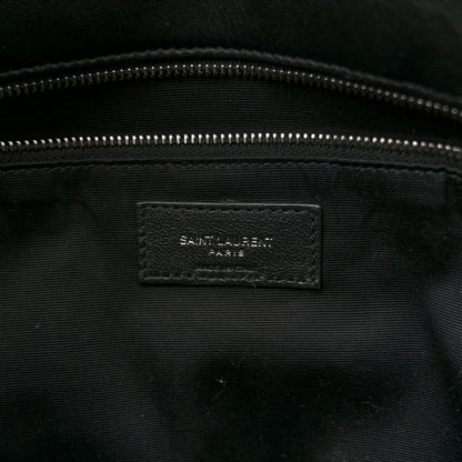 Saint Laurent Lambskin Quilted Medium Loulou Puffer Monogram Chain Satchel Black 6 of 10