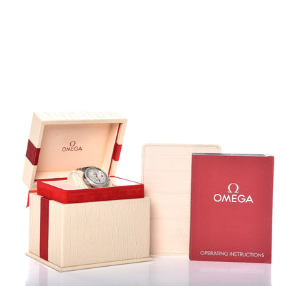 Omega Stainless Steel 18K Sedna Gold Diamond Pave Bezel Mother of Pearl 34mm Ladymatic Co-Axial Automatic Watch 425.25.34.20.55.001 6 of 7