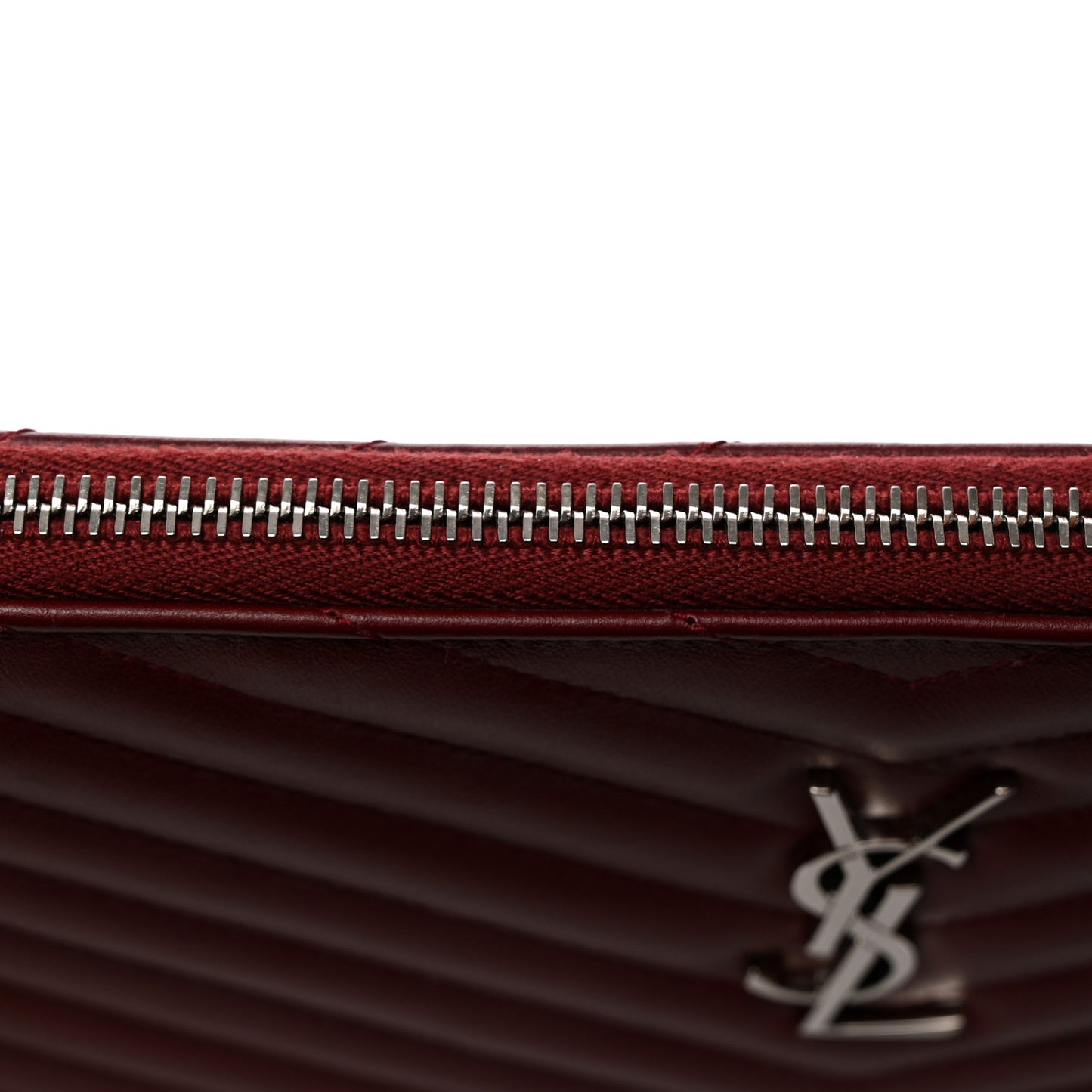 Calfskin Matelasse Chevron Monogram Document Holder Rouge Legion