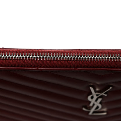 Saint Laurent Calfskin Matelasse Chevron Monogram Document Holder Rouge Legion 11 of 12