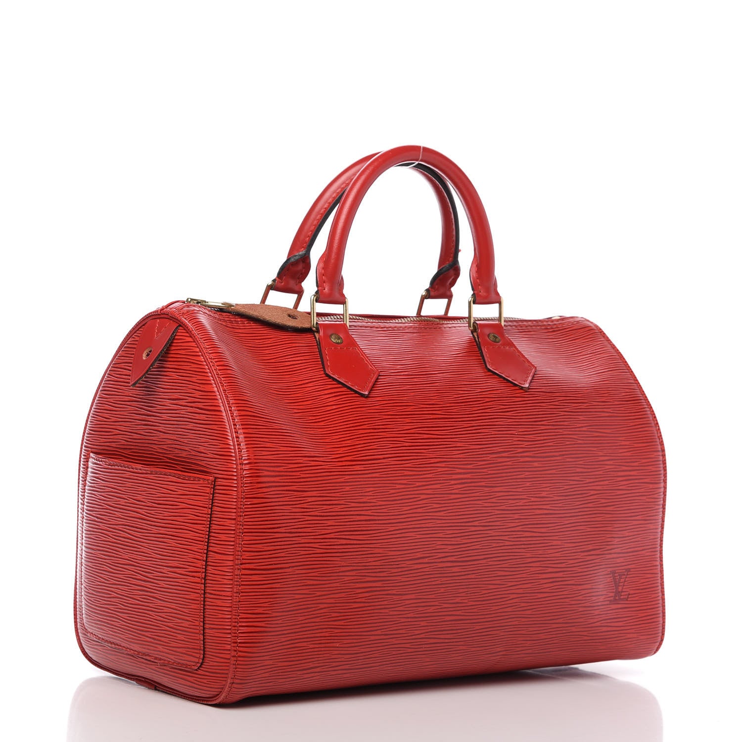 Louis Vuitton Epi Speedy 30 Castillan Red 3 of 13