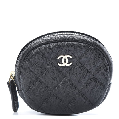 Chanel Caviar Quilted Zip Around Classic Coin Purse Black 1 of 8