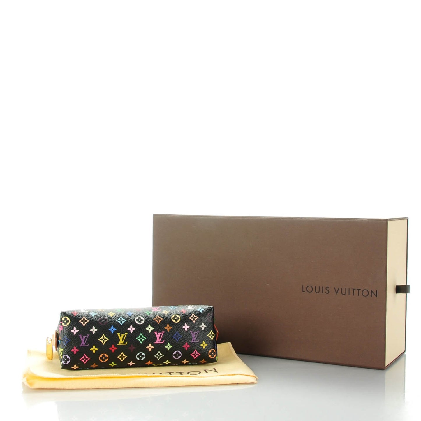 Monogram Multicolor Cosmetic Pouch Black Grenade