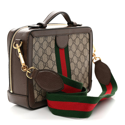 Gucci GG Supreme Monogram Web Small Ophidia Top Handle Shoulder Bag Brown 3 of 15