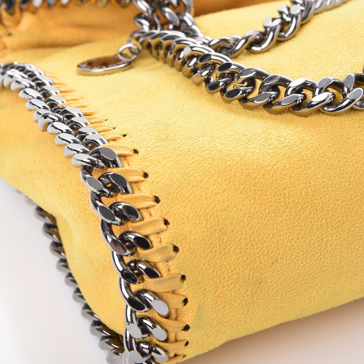 Stella McCartney Shaggy Deer Falabella Mini Fold Over Tote Yellow 11 of 13