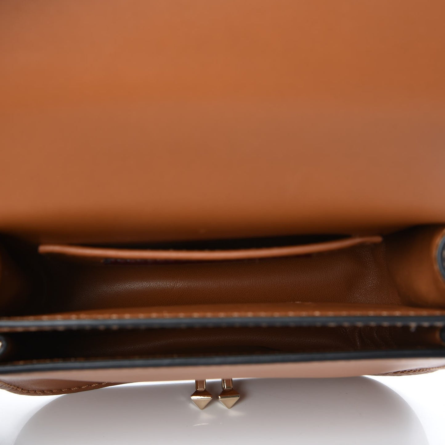 Calfskin Small Rockstud Band Crossbody Bag Light Cuir