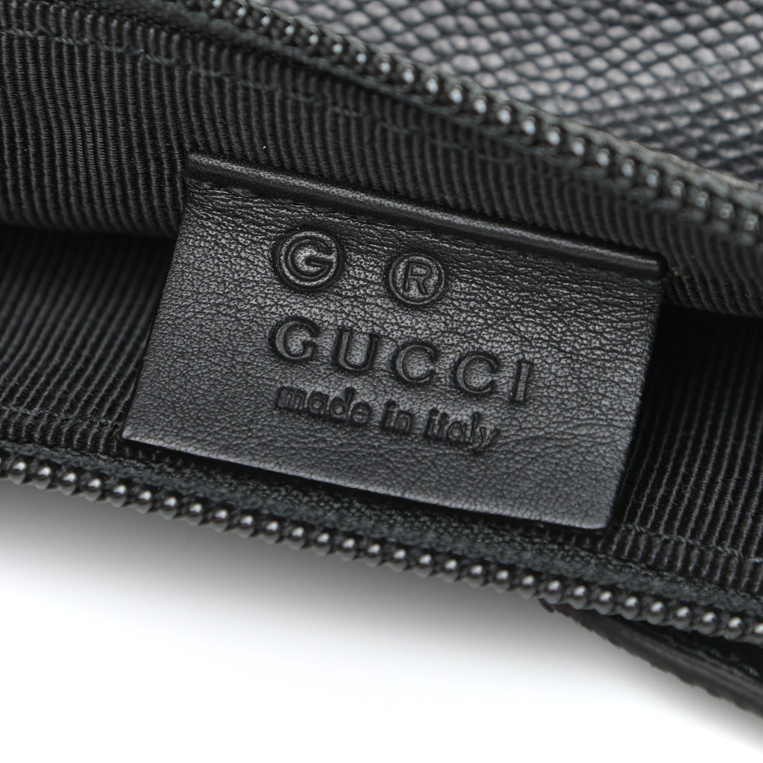 Gucci Calfskin Lizard Embossed Boat Pochette Black 6 of 15