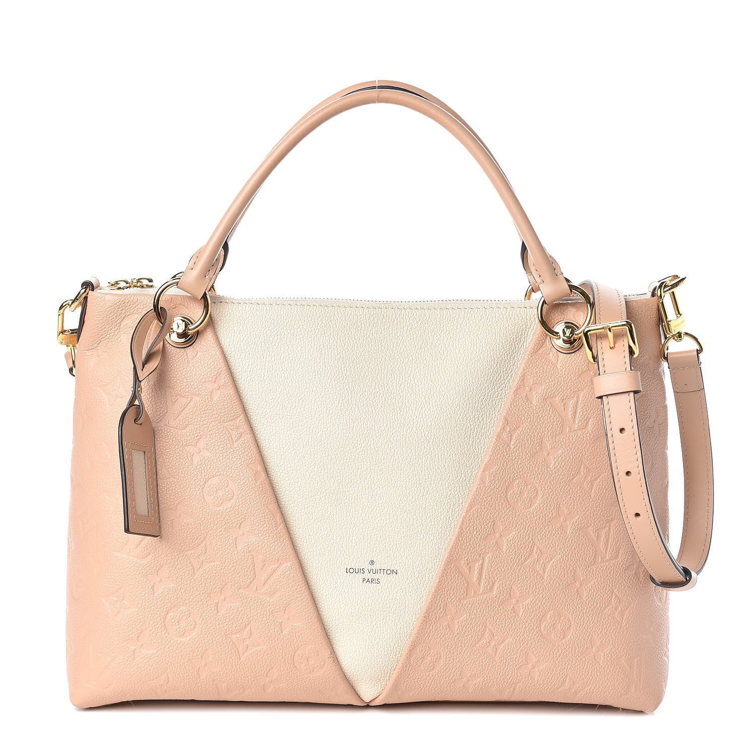 Louis Vuitton Empreinte V Tote MM Beige Rose Creme 1 of 13