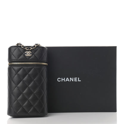 Chanel Caviar Quilted Phone Holder With Chain Black 11 of 11