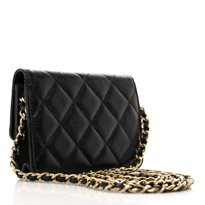 Chanel Caviar Quilted Mini Chain Bag Black 2 of 12