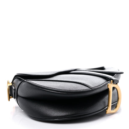 Christian Dior Grained Calfskin Saddle Bag Black 4 of 9