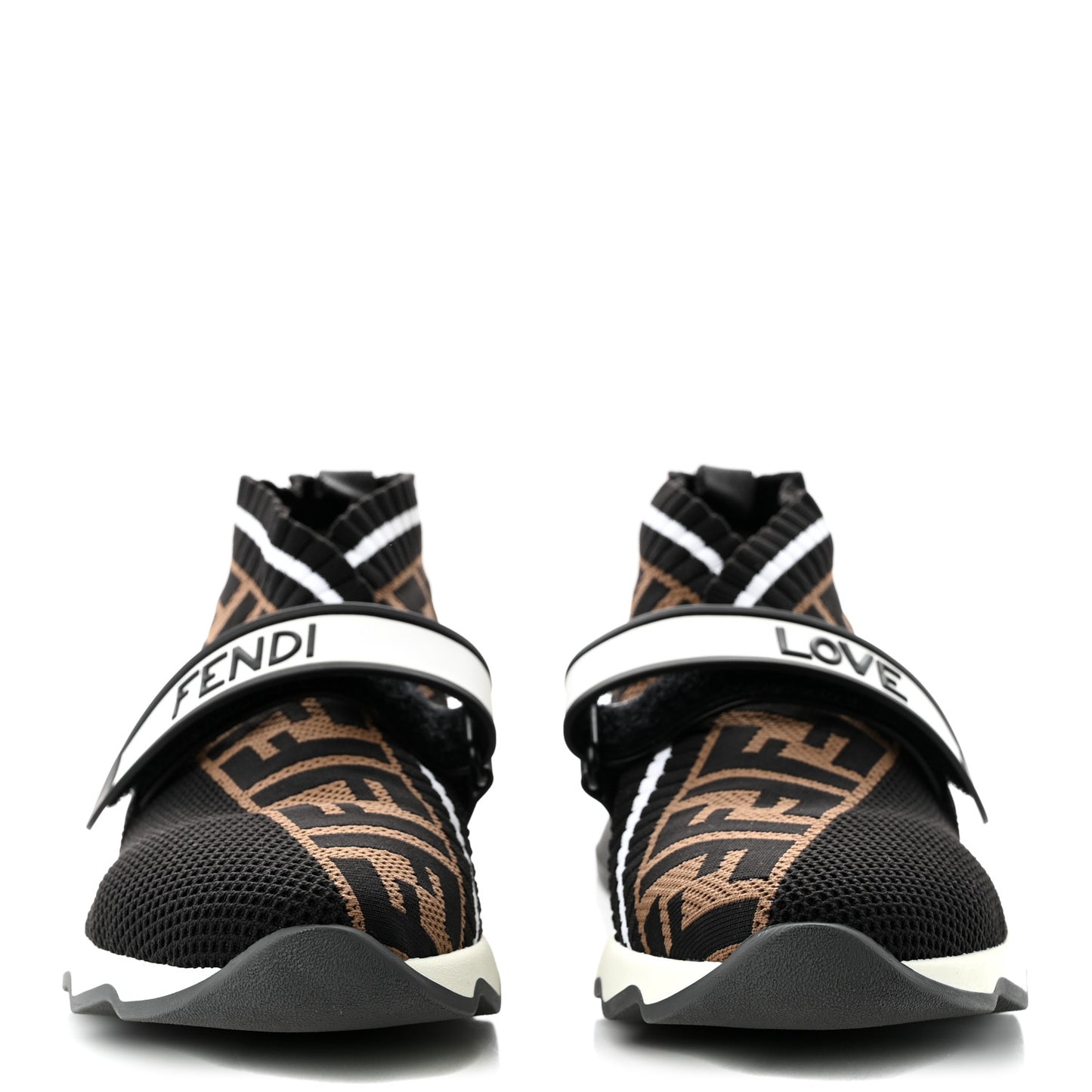 Stretch Yarn FF Stiff Band Rockoko Sneakers 39 Black White Tobacco
