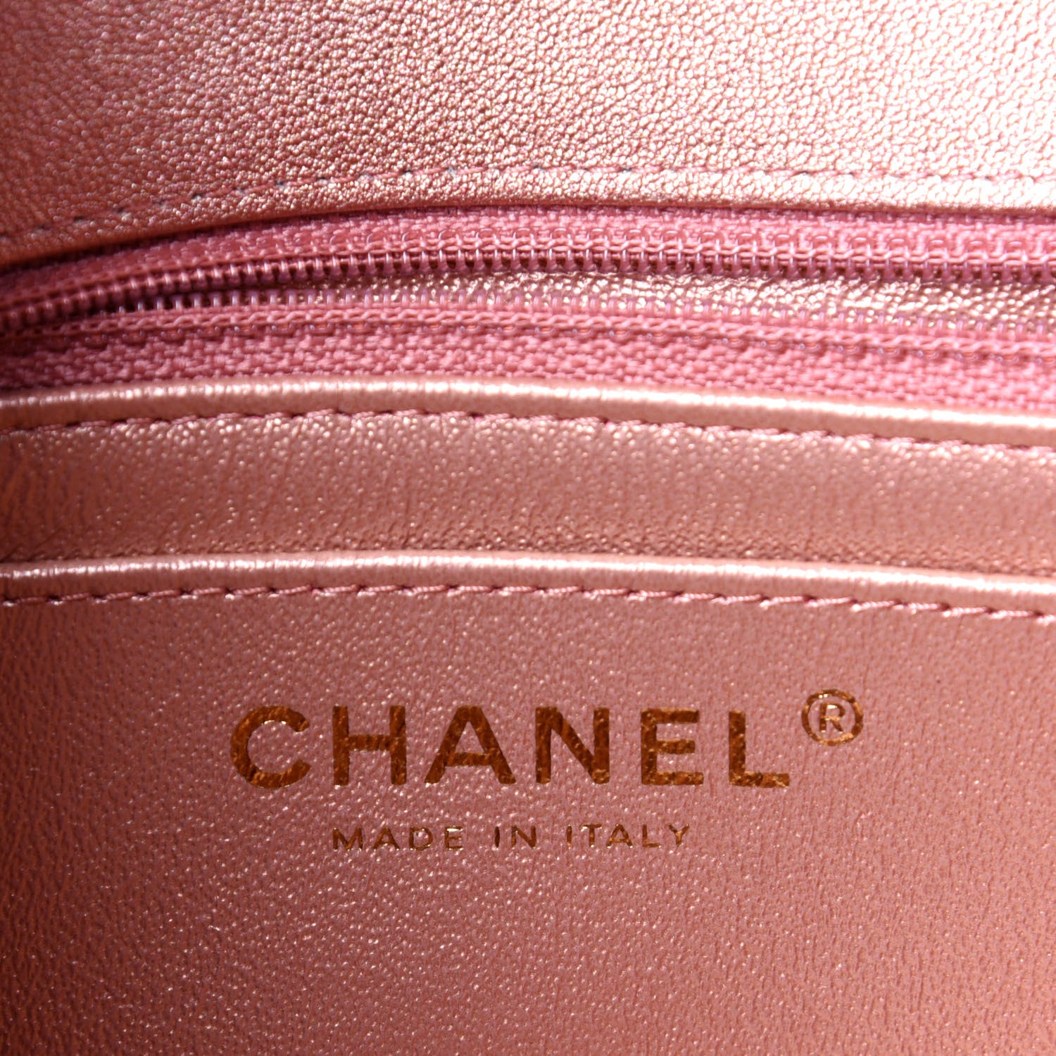 Chanel Metallic Lambskin Quilted Ombre Mini Rectangular Flap Pink 6 of 9