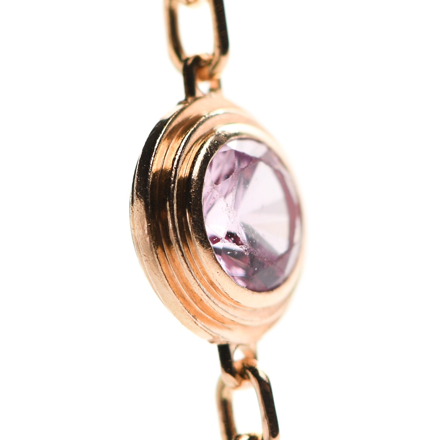 Cartier 18K Pink Gold Diamond Pink Sapphire D'Amour Bracelet 7 of 8