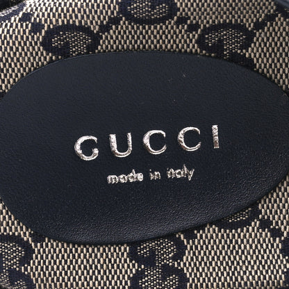 Gucci Monogram Criss Cross Platform Slide Sandals 37 Beige Blue 8 of 9