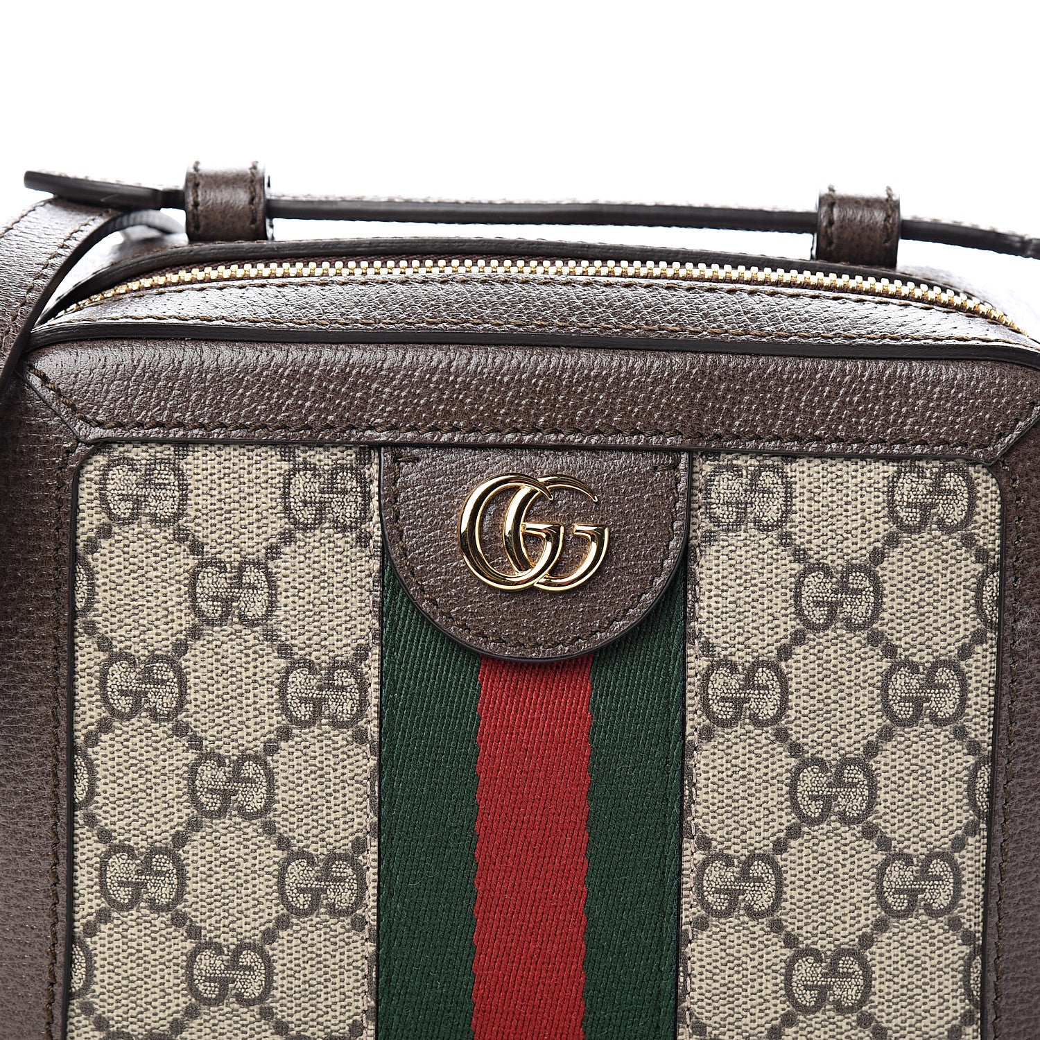 Gucci GG Supreme Monogram Mini Ophidia Top Handle Shoulder Bag Brown 9 of 9