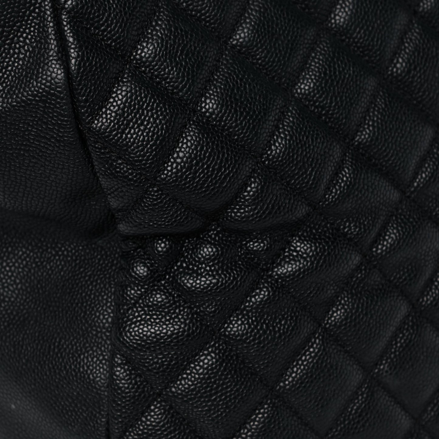 Caviar Quilted Easy Zip Flap Tote Black