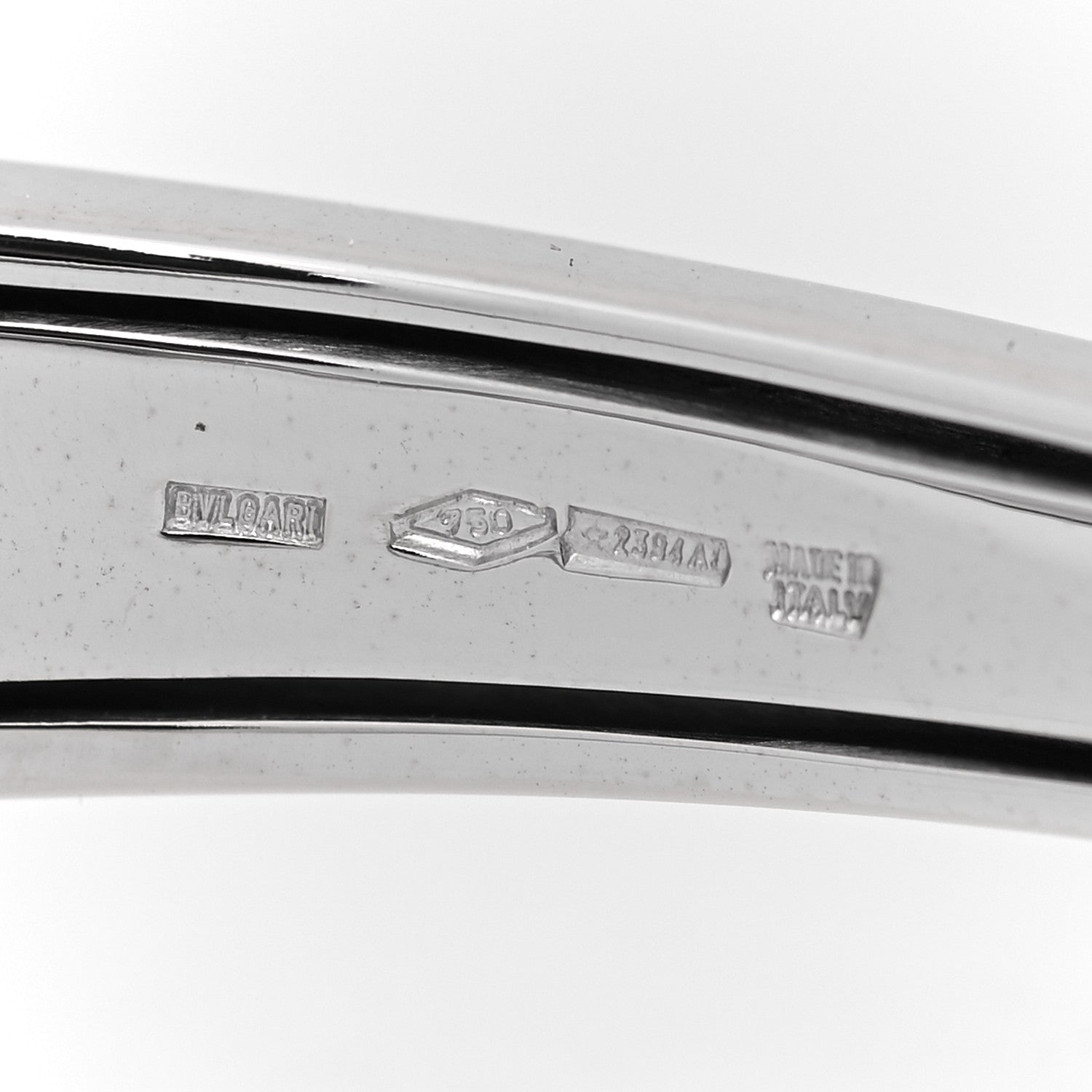 Bulgari 18K White Gold Diamond Astrale Cerchi Bangle Bracelet 16 4 of 5