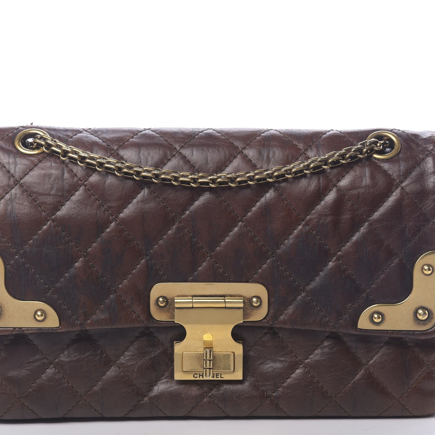 Aged Calfskin Quilted 2.55 Paris Shanghai Reissue 226 Flap Brown