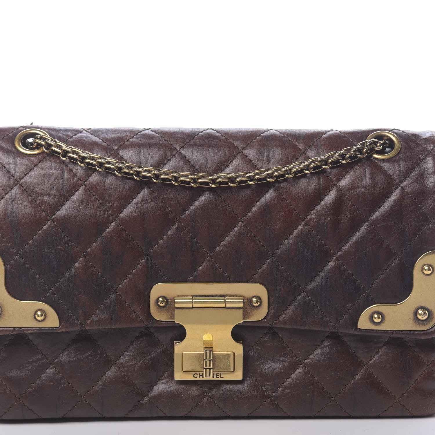 Chanel Aged Calfskin Quilted 2.55 Paris Shanghai Reissue 226 Flap Brown 11 of 12