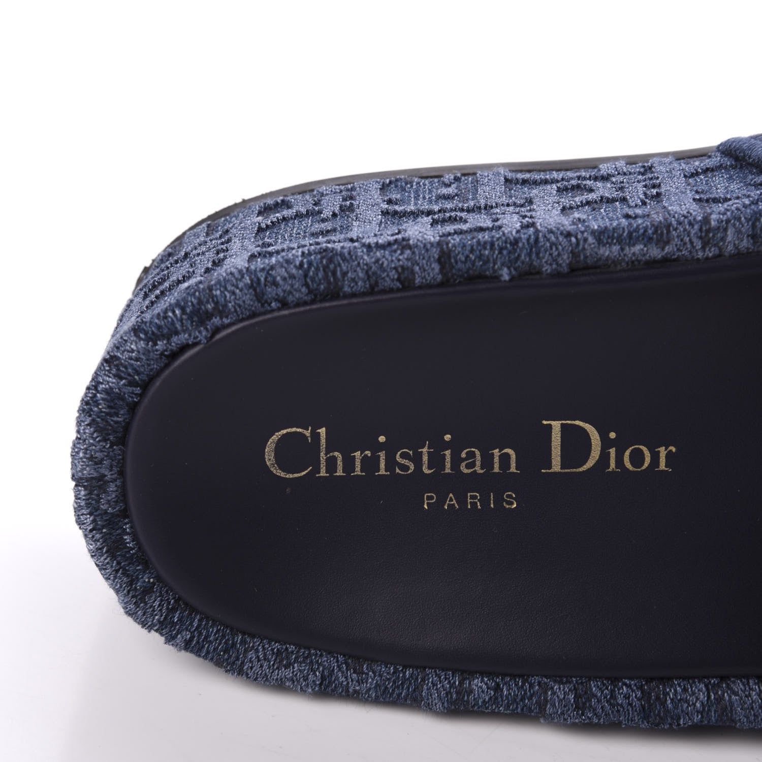 Christian Dior Oblique Denim D-Way Platform Sandal 38 Blue 7 of 9