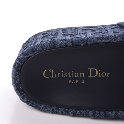 Christian Dior Oblique Denim D-Way Platform Sandal 38 Blue 7 of 9