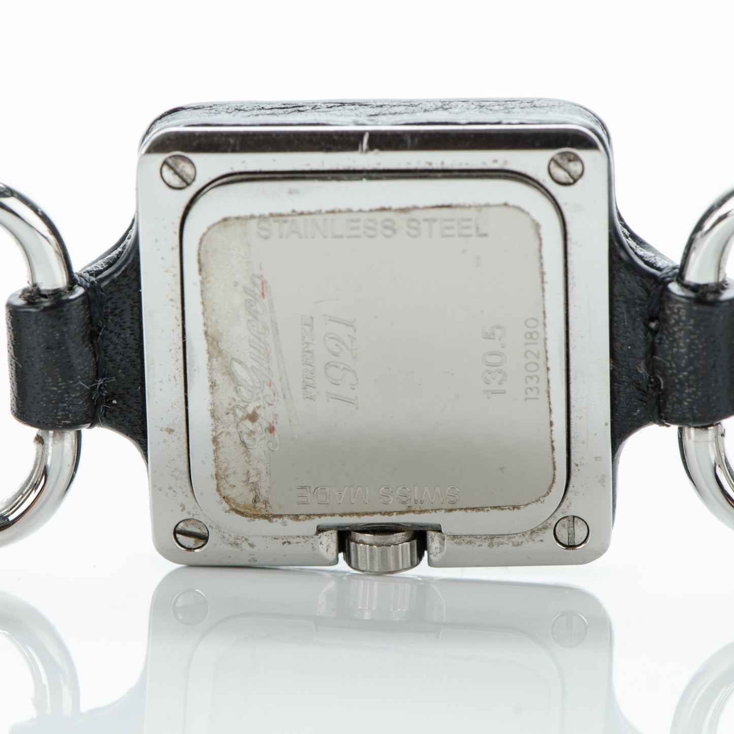Stainless Steel Calfskin 25mm Firenze 1921 Horsebit Quartz Watch Black