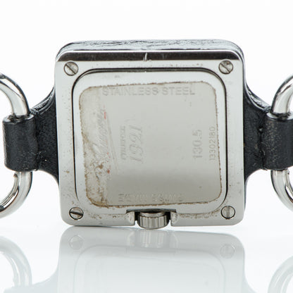 Gucci Stainless Steel Calfskin 25mm Firenze 1921 Horsebit Quartz Watch Black 5 of 7