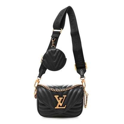 Louis Vuitton Calfskin New Wave Multi Pochette Black 1 of 9