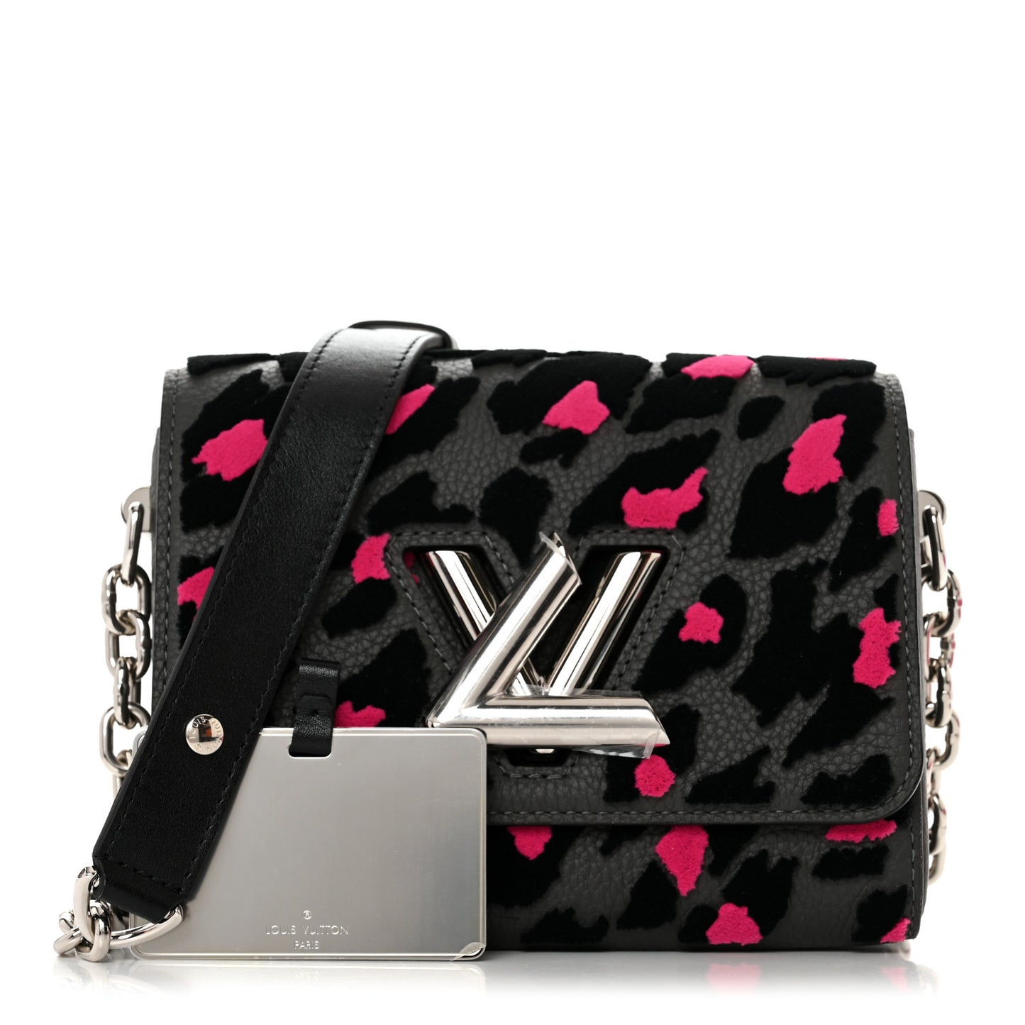 Taurillon Tufted Wild At Heart Twist Shoulder Bag PM Grey