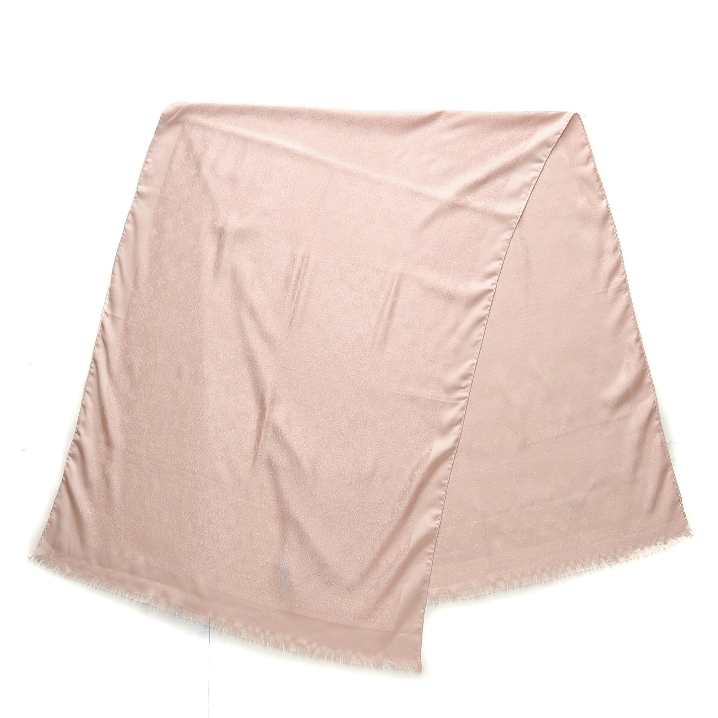 Silk Monogram Shimmer Stole Rose Poudre
