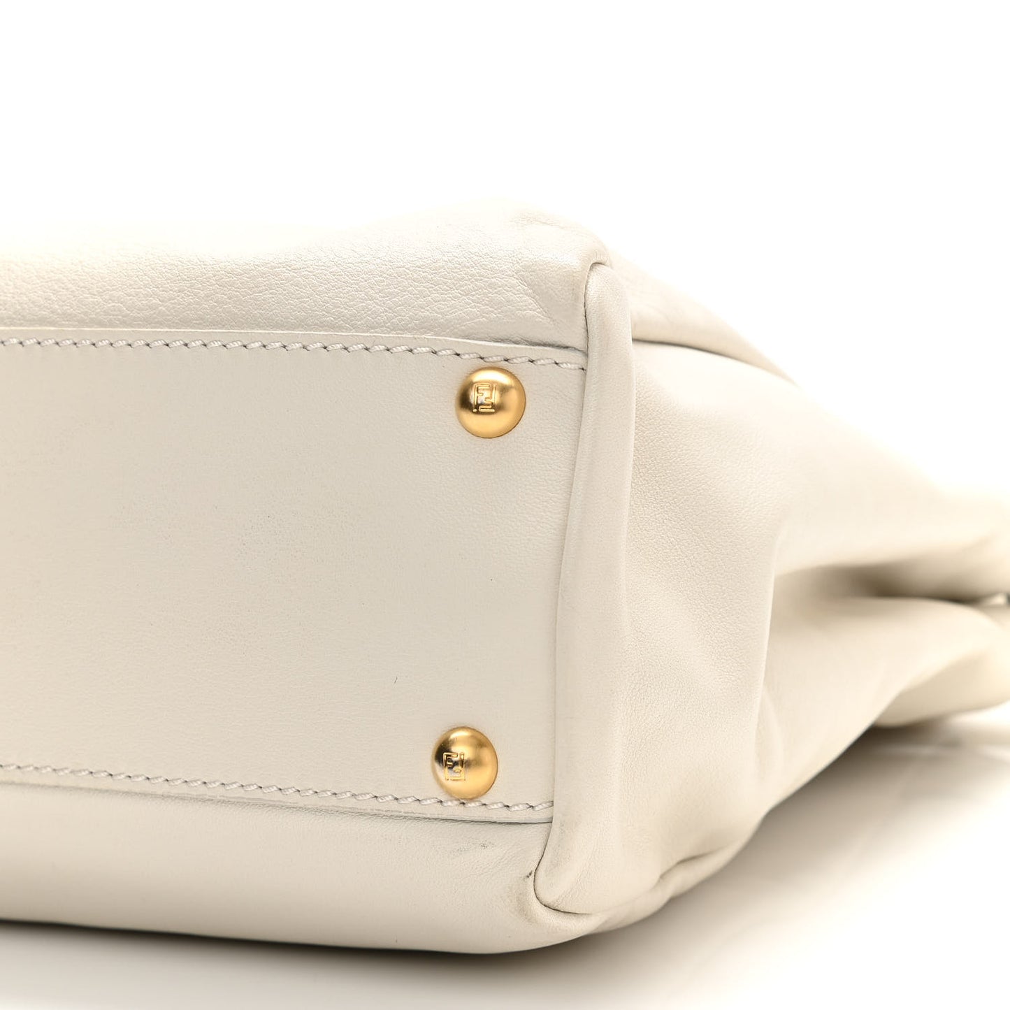 Nappa Medium Peekaboo Iconic Satchel White