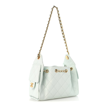 Chanel Caviar Quilted Mini Chanel 25 Handbag Light Green 3 of 10