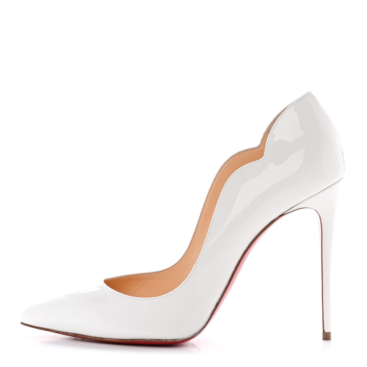 Christian Louboutin Patent Hot Chick 100 Pumps 38 White 1 of 9
