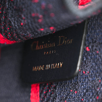 Christian Dior Canvas Embroidered Pop Heart I Love Paris Mini Book Tote Red Multicolor 6 of 11