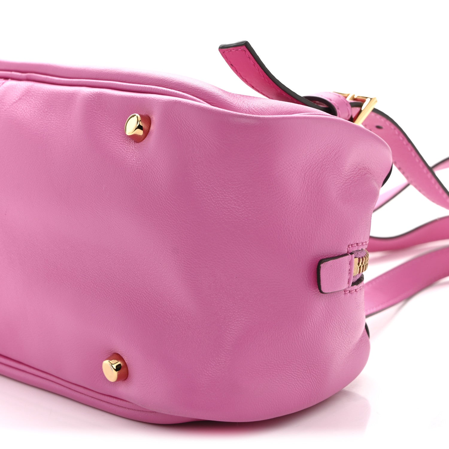 Versace Nappa Tag Bowling Bag Dragon Fruit 10 of 10