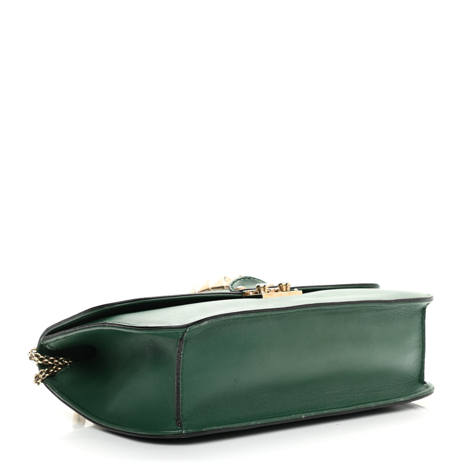 Valentino Garavani Vitello Medium Glam Lock Rockstud Flap Smeraldo 3 of 8